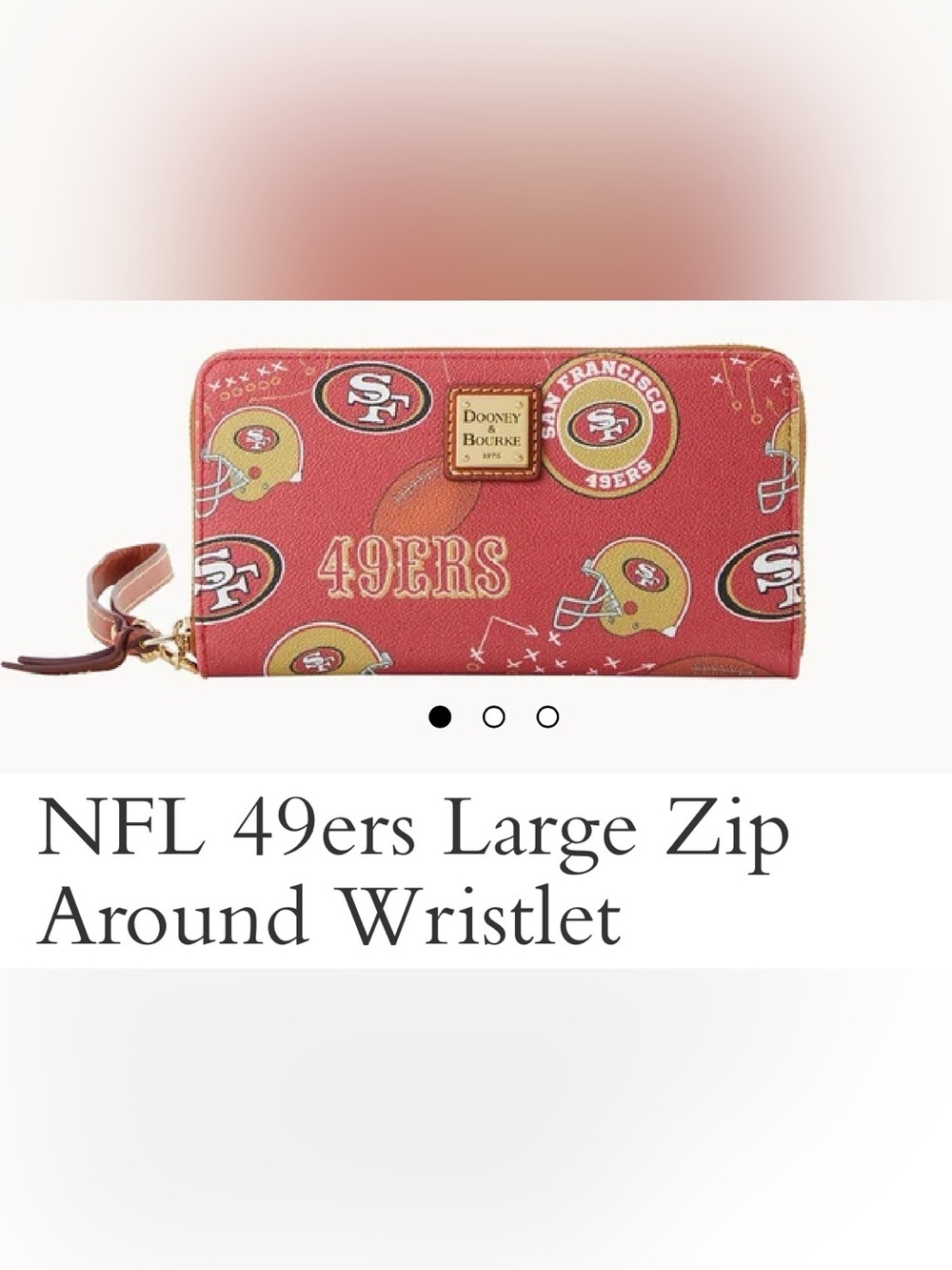 Dooney & Bourke San Francisco 49ers Zip-Around Wristlet - Red & Gold